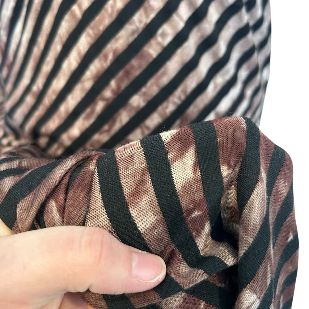 Vintage Abstract Black Brown Maxi Skirt Small - Picture 9 of 10